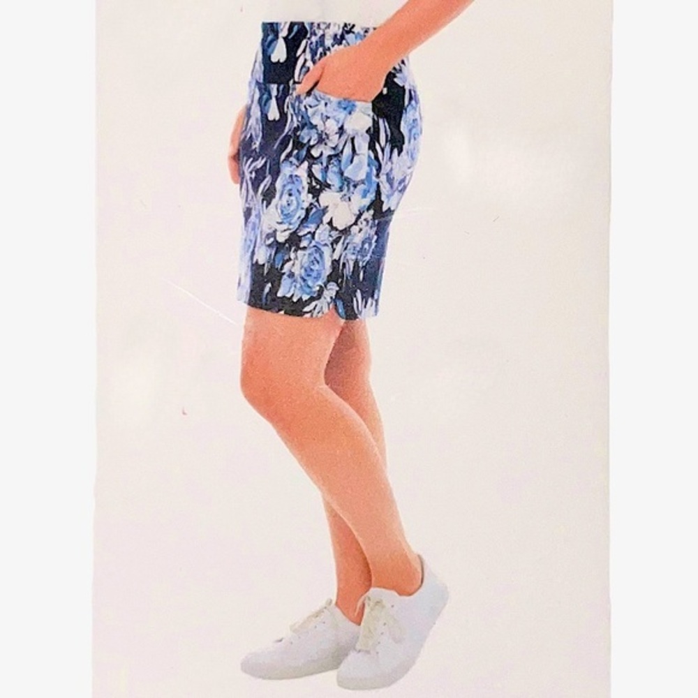 S.C. &Co. | Navy Floral Skort Womens XXL